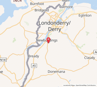 Map of New Buildings, Northern IrelandNorthern Ireland