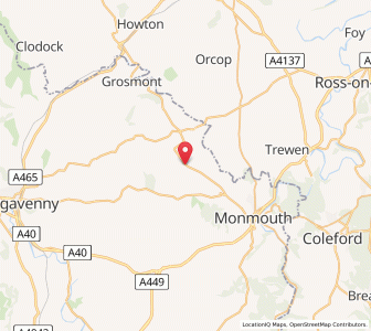 Map of New Castle, WalesWales