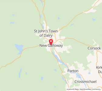 Map of New Galloway, ScotlandScotland