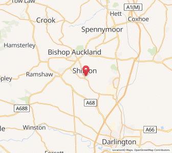 Map of New Shildon, EnglandEngland