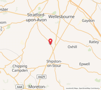 Map of Newbold on Stour, EnglandEngland