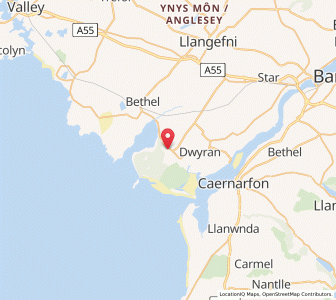 Map of Newborough, WalesWales