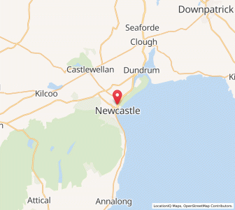 Map of Newcastle, Northern IrelandNorthern Ireland