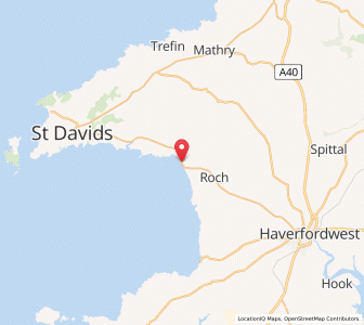 Map of Newgale, WalesWales