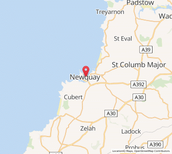Map of Newquay, EnglandEngland