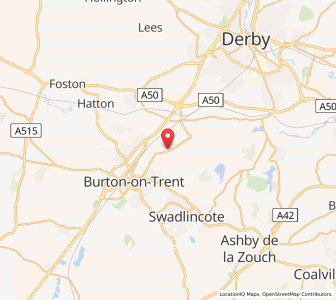 Map of Newton Solney, EnglandEngland