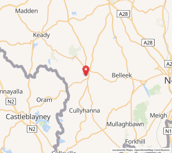 Map of Newtownhamilton, Northern IrelandNorthern Ireland