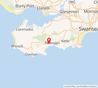 Map of Nicholaston, WalesWales