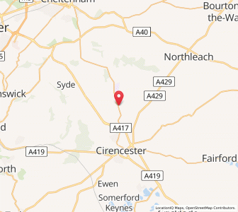 Map of North Cerney, EnglandEngland