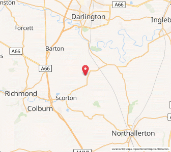 Map of North Cowton, EnglandEngland