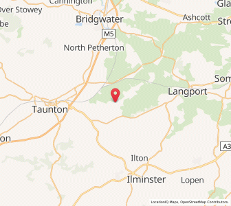 Map of North Curry, EnglandEngland