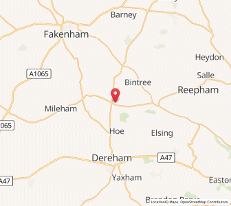 Map of North Elmham, EnglandEngland