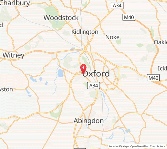 Map of North Hinksey, EnglandEngland