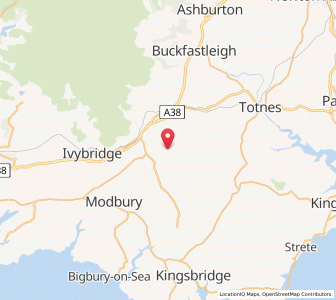 Map of North Huish, EnglandEngland