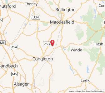 Map of North Rode, EnglandEngland