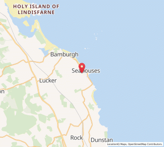 Map of North Sunderland, EnglandEngland