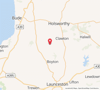 Map of North Tamerton, EnglandEngland