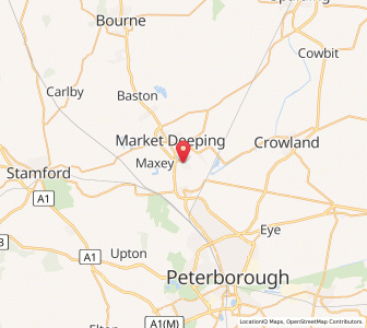 Map of Northborough, EnglandEngland