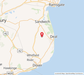 Map of Northbourne, EnglandEngland