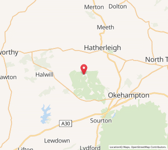 Map of Northlew, EnglandEngland