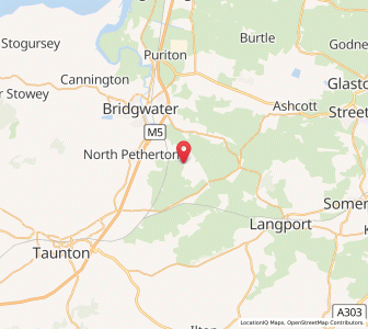 Map of Northmoor Green or Moorland, EnglandEngland