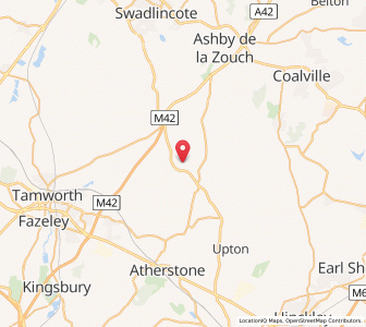 Map of Norton juxta Twycross, EnglandEngland