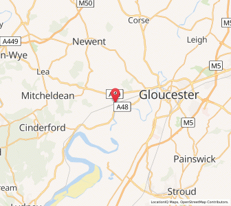 Map of Oakle Street, EnglandEngland