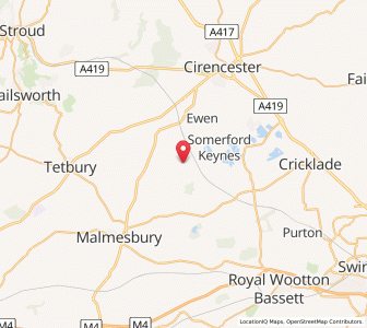 Map of Oaksey, EnglandEngland