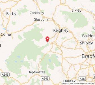 Map of Oakworth, EnglandEngland