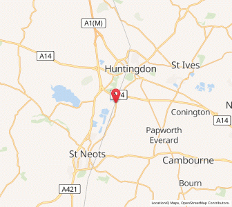 Map of Offord Cluny, EnglandEngland