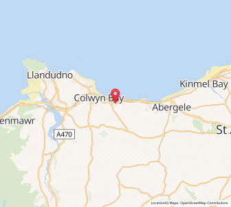 Map of Old Colwyn, WalesWales
