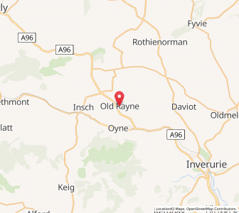 Map of Old Rayne, ScotlandScotland