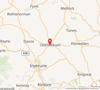 Map of Oldmeldrum, ScotlandScotland