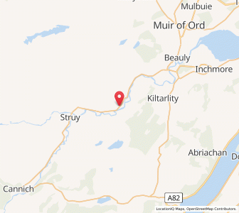 Map of Oldtown Of Aigas, ScotlandScotland