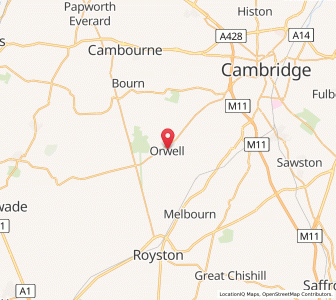 Map of Orwell, EnglandEngland