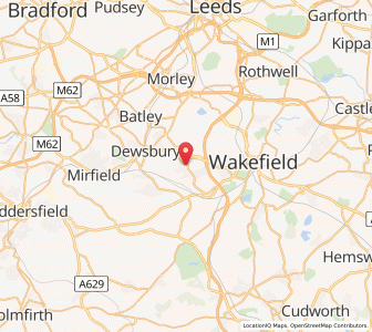 Map of Ossett, EnglandEngland