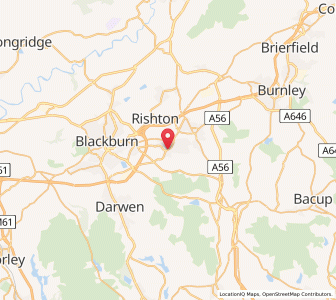 Map of Oswaldtwistle, EnglandEngland