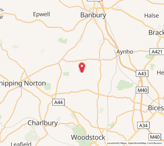 Map of Over Worton, EnglandEngland