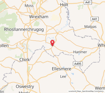 Map of Overton, WalesWales