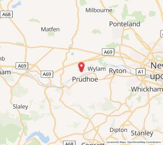 Map of Ovingham, EnglandEngland