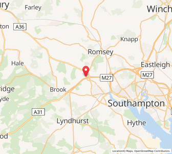 Map of Ower, EnglandEngland