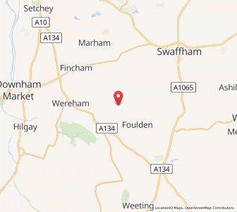 Map of Oxborough, EnglandEngland