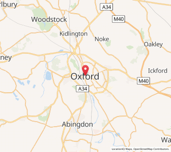 Map of Oxford, EnglandEngland