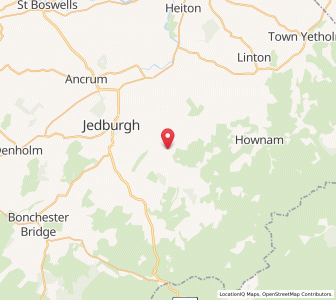 Map of Oxnam, ScotlandScotland