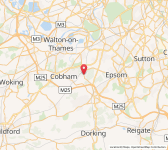 Map of Oxshott, EnglandEngland