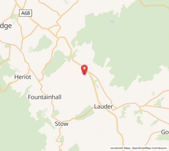 Map of Oxton, ScotlandScotland