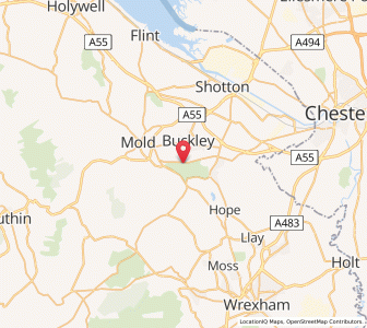 Map of Padeswood, WalesWales