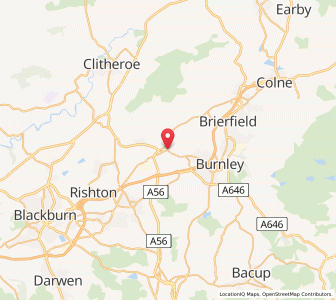 Map of Padiham, EnglandEngland