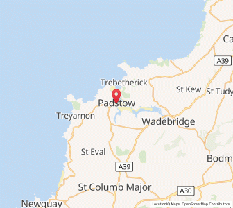 Map of Padstow, EnglandEngland