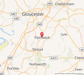 Map of Painswick, EnglandEngland